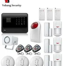 YobangSecurity Русский Французский Испанский голландский приложение управление сенсорный экран GPRS wifi GSM домашняя система охранной сигнализации с ip-камерой
