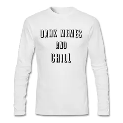 Смешные цитаты штук футболка Для мужчин с длинными рукавами большой Размеры массив Графика Данк мемы и холод для вечеринки