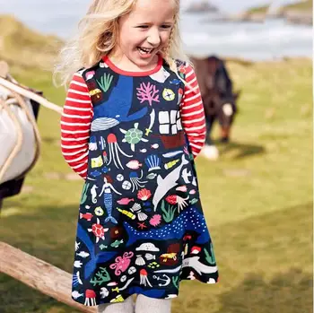 

Baby Girls Dress Long Sleeve Pirncess Kids Cotton Dress Fashion Children Dresses Princess Clothing