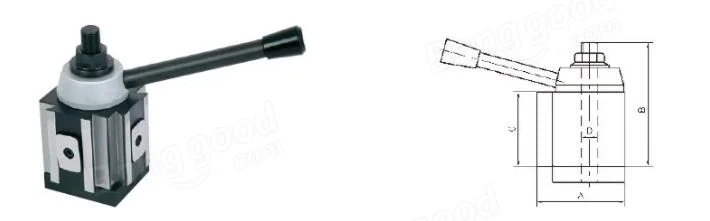 Machifit DMC-250-100 Piston Type Locking Tool Post Steel Quick Change Tool Post Lathe Tools
