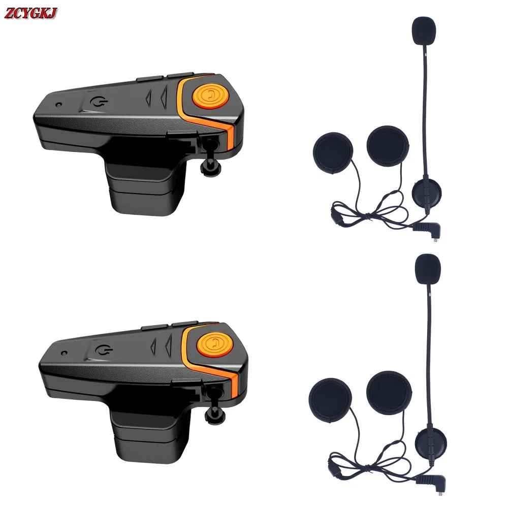 

2 pcs Waterproof Original Motorcycle Moto Wireless Bluetooth Helmet Intercom Interphone Headset with FM function BT-S2