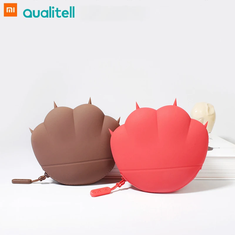 

New Original Xiaomi Mijia Qualitell Cat Claw Storage Bag Silicone Portable Coin Purse Waterproof Wallet Cute Cat Claw Design