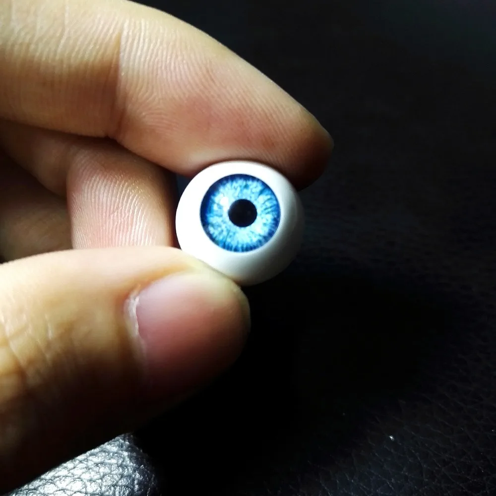 20 шт.(10 пар) полукруглые пластиковые глаза куклы глаза синий цвет BJD глаза, куклы Dollfie глаза 16 мм игрушки Diy
