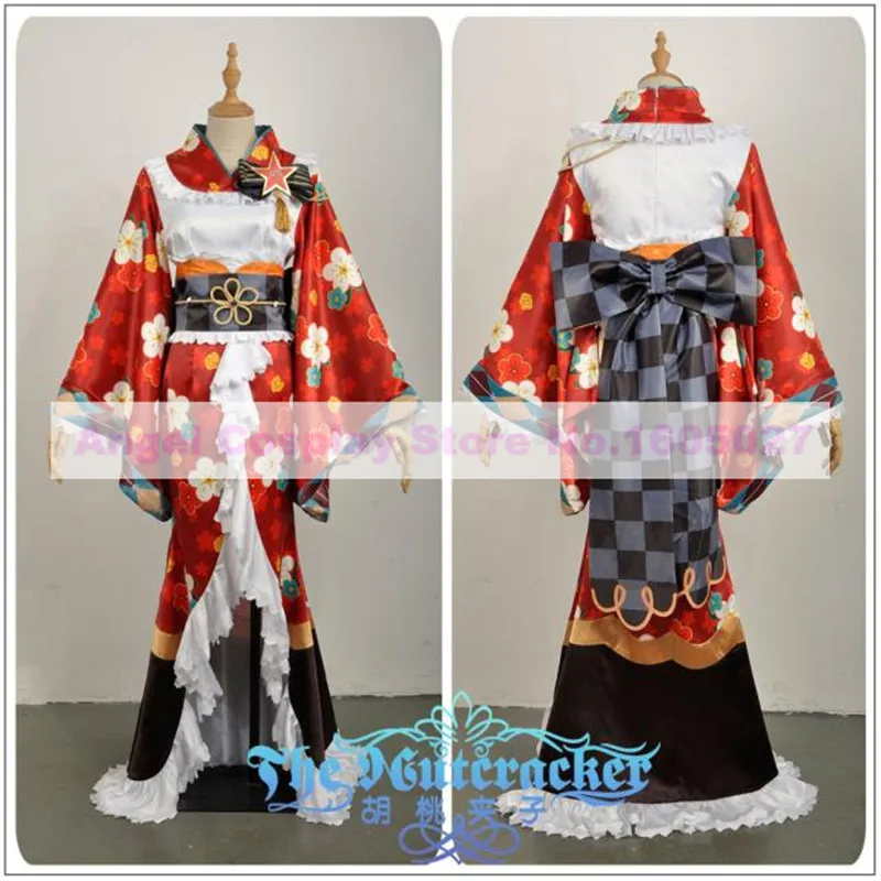 

LoveLive! Taisho Fancy Kimono Awakening Minami Kotori Cosplay Costume Halloween Dress Kimono+Waistband+Headdress