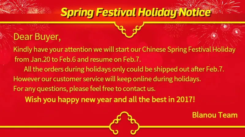 Spring Festival Notice