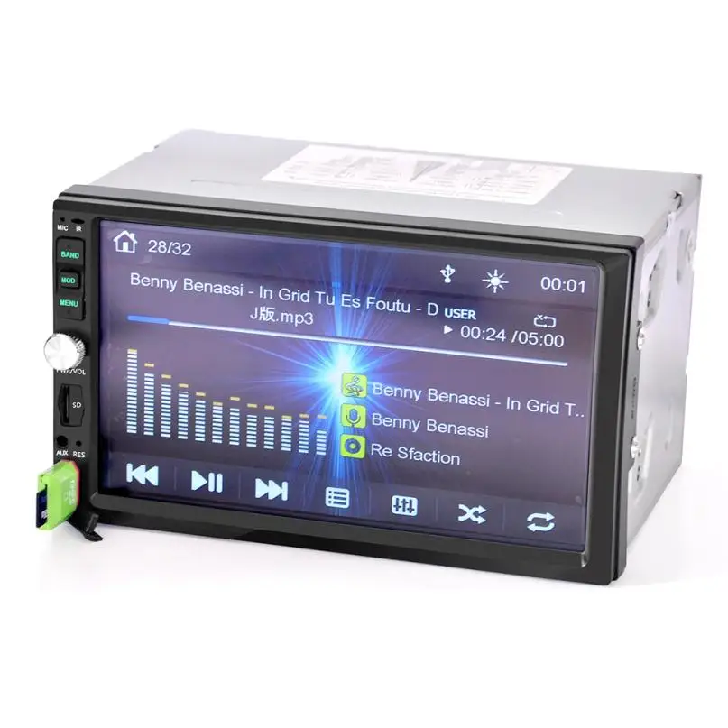 DVD радио автомобиля электрические аксессуары Bluetooth стерео аудио в-тире Aux вход приемник SD/USB MP5 плеер jul7