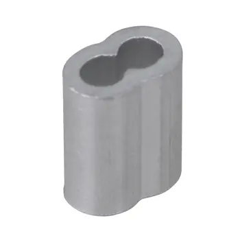 

300pcs 2mm Double Ferrules Sliver Aluminum Crimping Loop Wire Rope Clip Sleeves Clamps for M2 Wire Rope