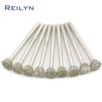 

60# 3x4/5/6/8/10/12mm Emery diamond bit for dremel grinding burr peeling/polishing/abrasing jade stone metal dremel metal bit