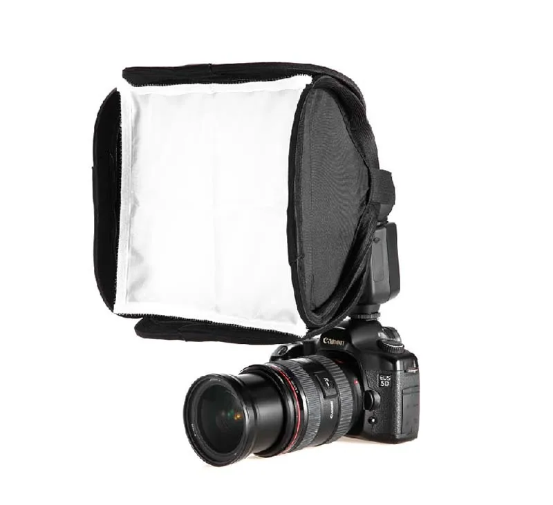 

New Foldable DSLR Camera Top Flash Diffuser Soft Box Flashgun Softbox 23cm used for Universal Speedlight Photo Studio Accessory