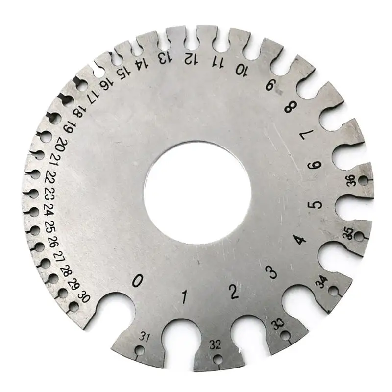 Нержавеющая сталь 0-36 круглый AWG SWG провод толщиномер линейки диаметр измерителя инструмент