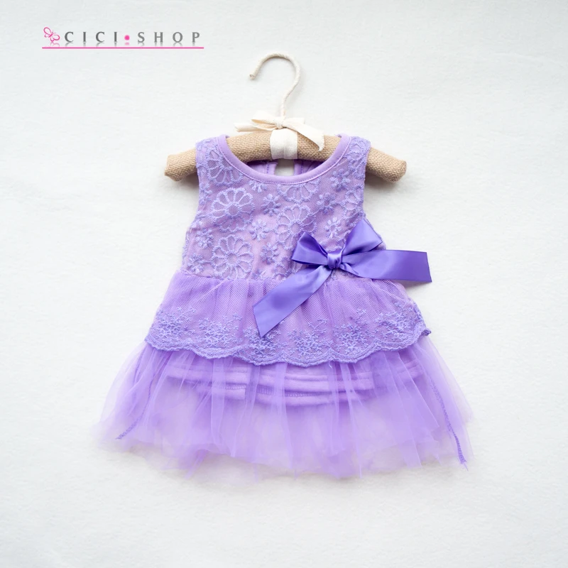 

C12 0-24M Summer New O Neck Casual Children Clothes Sleeveless Beautiful Lace Dress Baby Girls Dress For Babies 0-12M Kids Bow