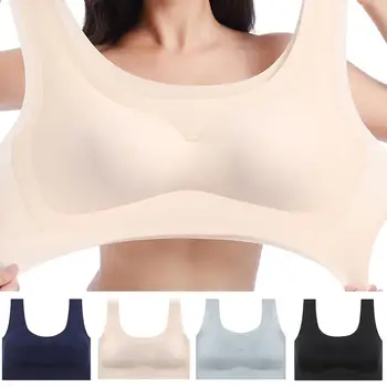 

Plus Size 6XL Women's Cool Stretch Comfort Breathable Sports Running Bra Underwear push up Sleep Wireless Bra Hot sell D