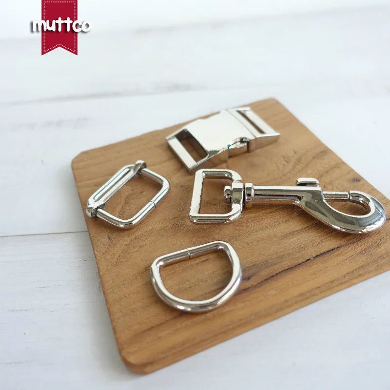 

(metal buckle+adjust buckle+D ring+metal dog clasp/set) Retailing high quality Sewing 25mm metal DIY dog accessories qz-004