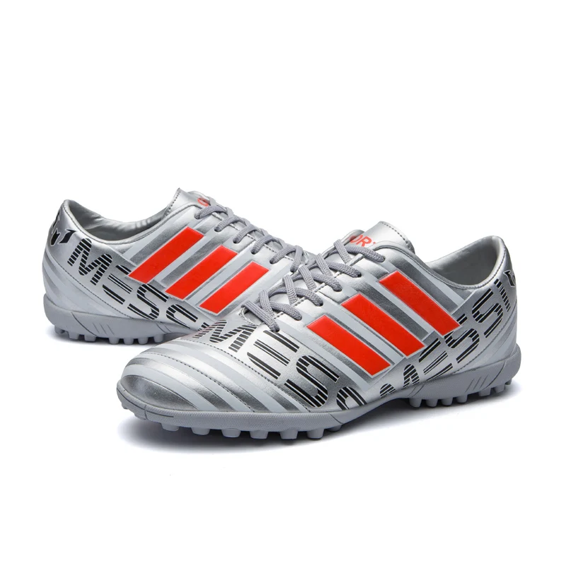 

Men Turf Football Boots Hard Wearing Soccer Shoes Non-slip Kids Cheap Futsal Cleats Training Sport Sneakers