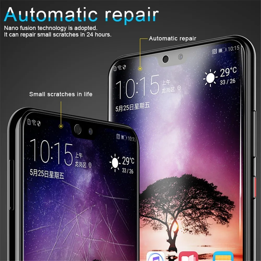 Мягкая Гидрогелевая пленка 35D с полным покрытием на переднюю и заднюю панель для