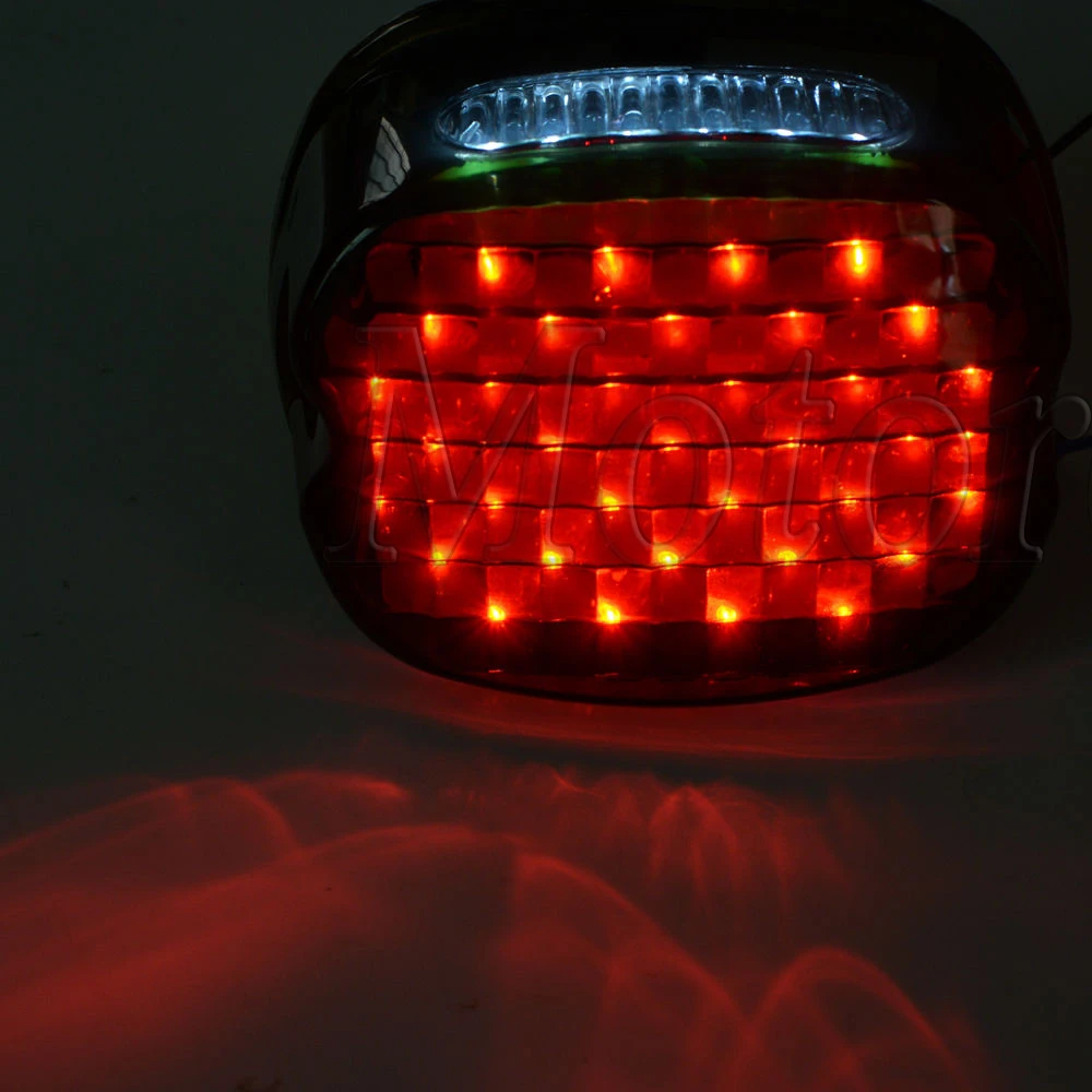Red LED Tail Light Brake Lamp For Harley Electra Glides FXST Dyna XL Lay Down