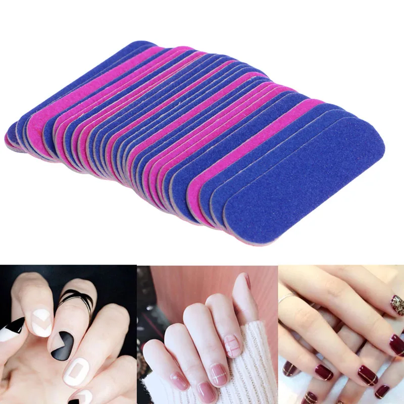 

100Pcs Nail Art Manicure 2 Sides Buffing Sanding Files Nail Buffer Tool Shiner