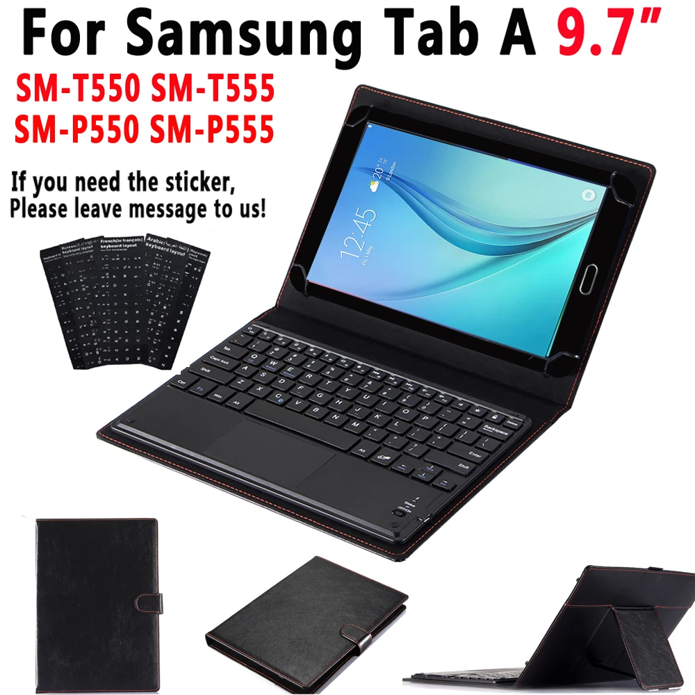 Чехол с сенсорной панелью и клавиатурой для Samsung Galaxy Tab A 9 7 S|Чехлы планшетов