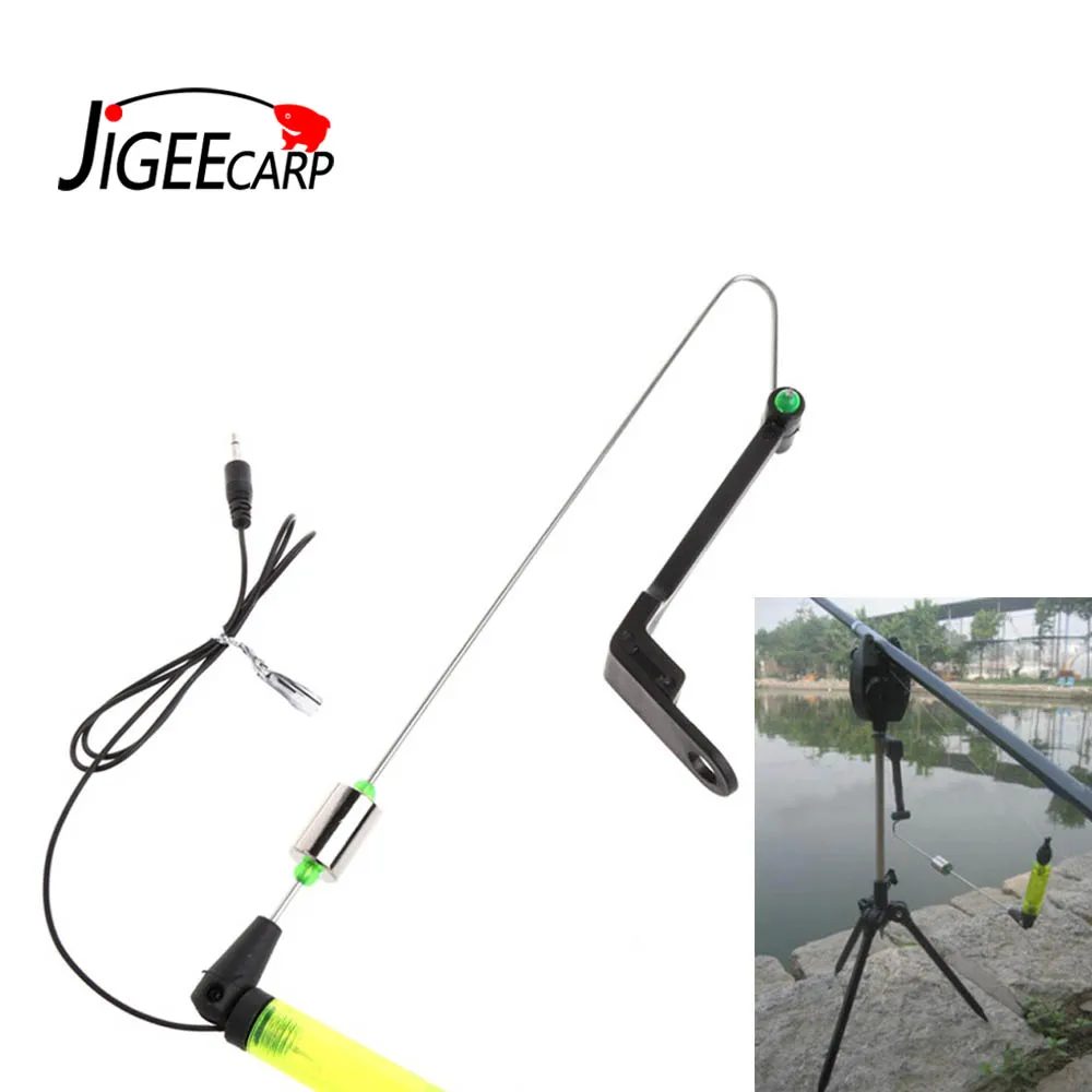 JIGEECARP, 2 шт., сигнальная вешалка, свингер, рыболовные принадлежности, светодиодный индикатор, вешалка для ловли карпа, свингер, сигнализатор укуса, подсвечиваемые снасти