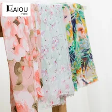 С цветочной печатью платье ткань 75D полиэстер шифон обычная ткань занавес платье шарф изготовление