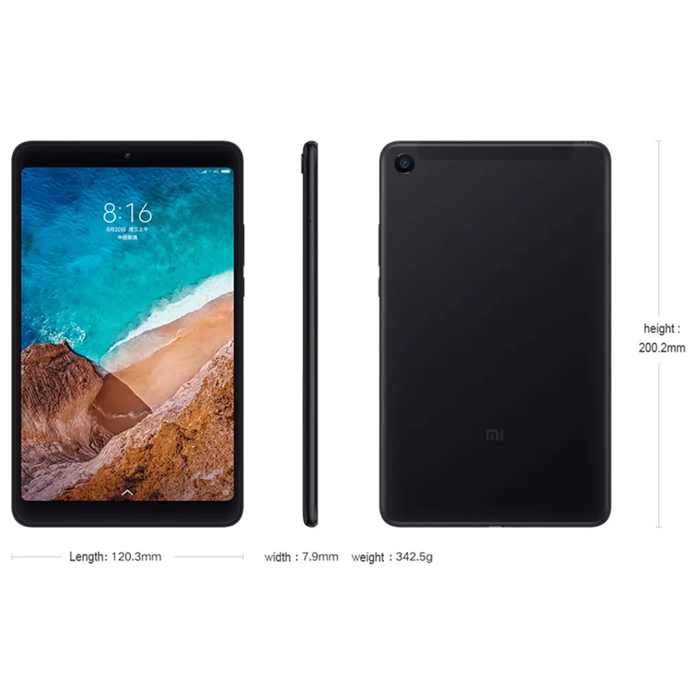 Xiaomi mi Pad 4 mi Pad 4 Tablet 8 дюймов Snapdragon 660 Octa Core 32 ГБ/64 Гб 1920x1200 FHD 13.0MP+ 5.0MP AI Face ID Android планшет
