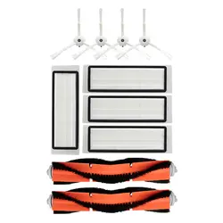 4 HEPA фильтр + 4 боковая щетка + 2 Главная щетка для Xiaomi Mi робота 2 Roborock S50 пылесос Запчасти аксессуары