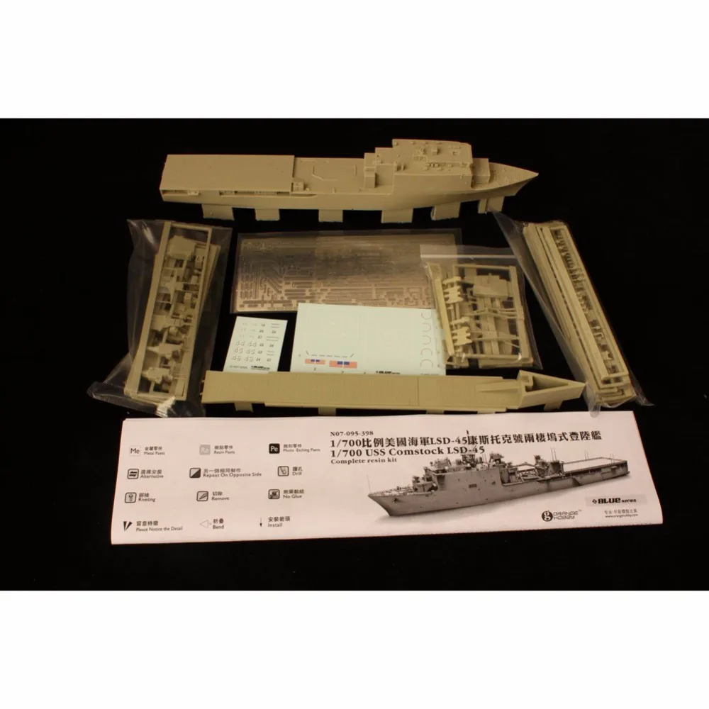 OHS Orange Hobby N07095398 1/700 USS Comstock LSD45 посадочный корабль шкала сборки военный корабль модель строительных комплектов oh