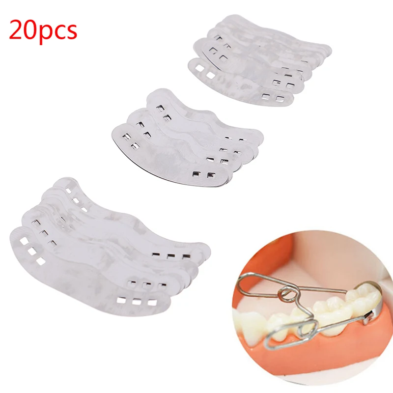 20PCS/Pack Dental Matrix Bands Tofflemire Stuck 3 Sizes Dentistry Lab Equipment Dental Tool S/ M/ L Size