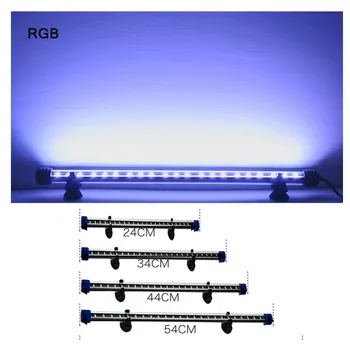 

24cm 34cm 44cm 54cm Hard Rigid Strip Bar Light RGB LED Tube Bulb Dive Underwater light Fish Tank Decoration Lamp