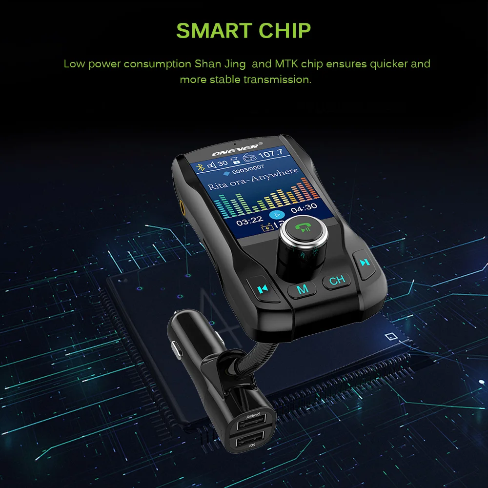 FM передатчик Bluetooth автомобильный комплект беспроводной радиоадаптер модулятор