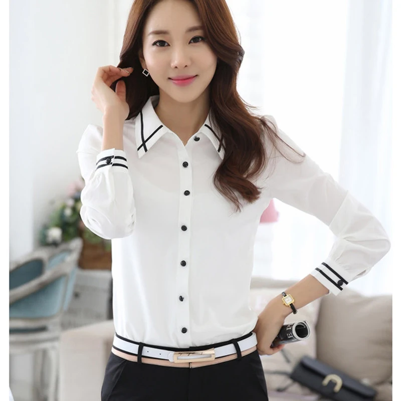 Элегантная женская блузка рубашка Blusas Feminina шифон Mujer женские топы футболка