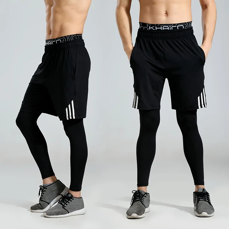 

SKDK 1Set Mens Gym Shorts Sets Quick Dry Elastic Workout Short Pants Balck Gym Sportspants Running Athletic Outdoor Sportswear