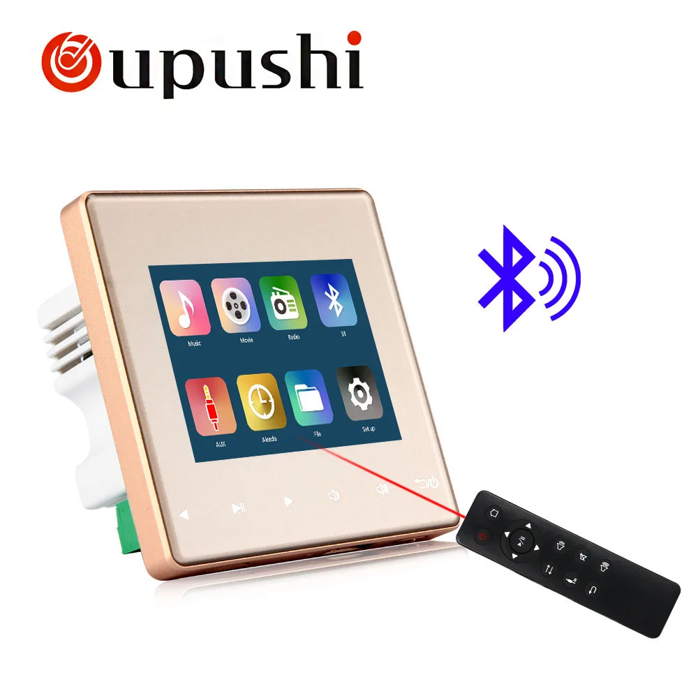 US $125.00 Home Audio Video Music SystemBluetooth Digital Stereo Amplifier28 Touch Screen In Wall AmplifierHome Theater Digital Cinema