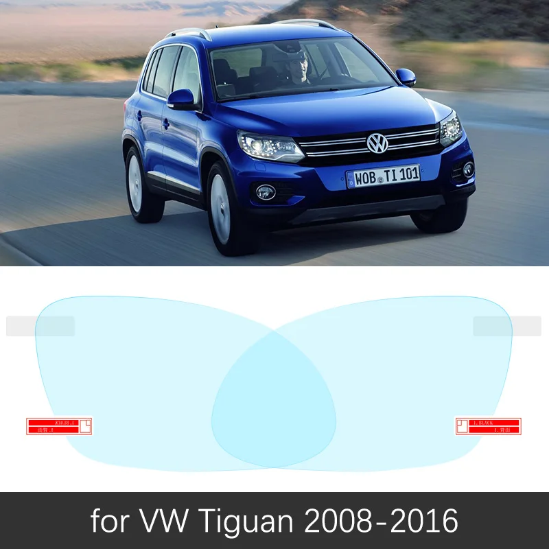 Для Volkswagen VW Tiguan MK1 MK2 2008- полное покрытие противотуманная пленка зеркало заднего вида непромокаемые противотуманные пленки чистые аксессуары - Название цвета: VW Tiguan 2008-2016