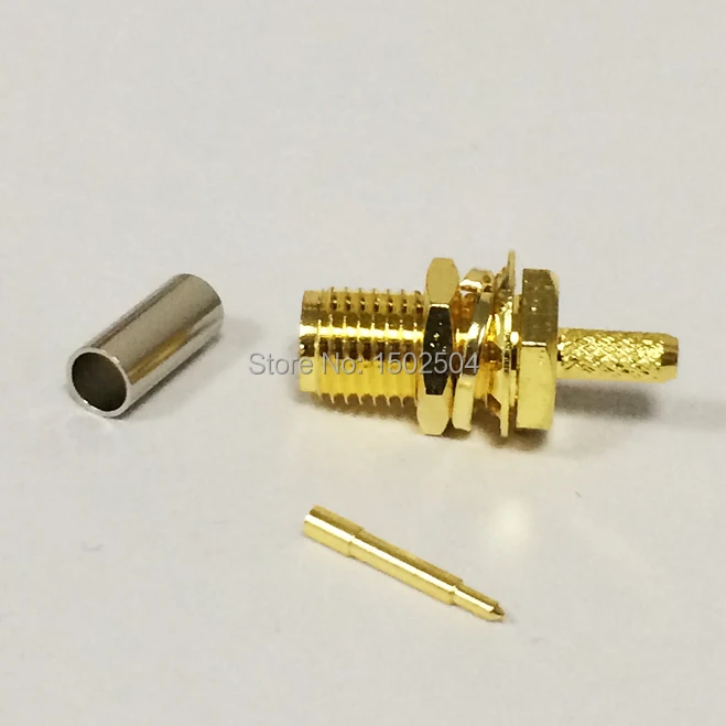 

1PC RP-SMA Female Jack Nut RF Coax Connector  Crimp  RG316,rg174,LMR100  Straight  Goldplated  NEW wholesale