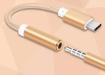 

100pcs Type C to 3.5 AUX Audio Earphone Adapter USB 3.1 Type-C male to 3.5mm female Cable Converter for Xiaomi 6 Mi6 Letv