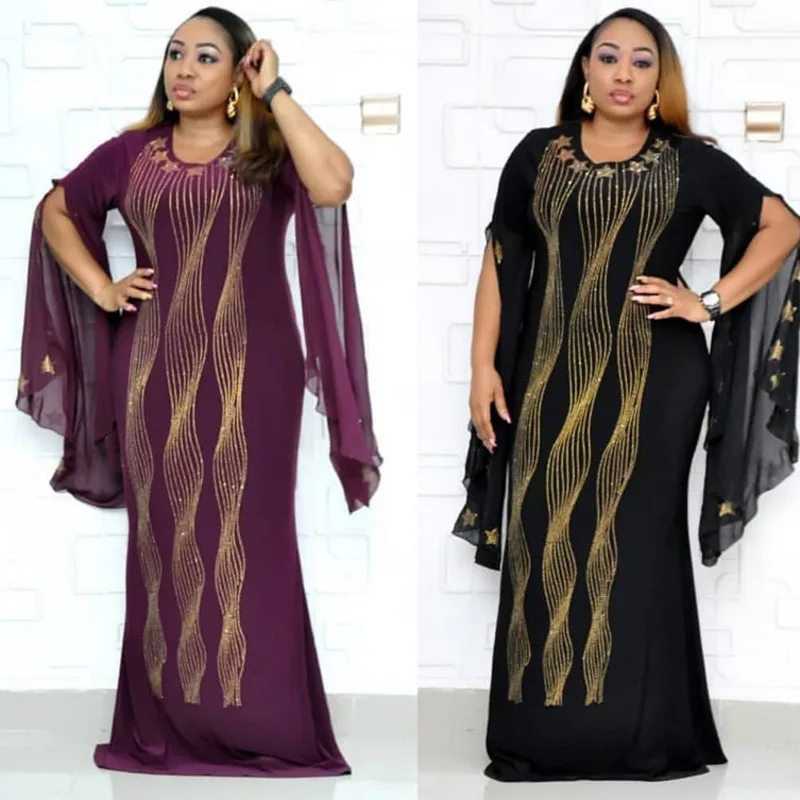 summer glitter Hot Drilling long dresses woman party night maxi dress robe femme sexy vestidos long sleeve elegant loose jurk summer glitter Hot Drilling long dresses woman party night maxi dress robe femme sexy vestidos long sleeve elegant loose jurk