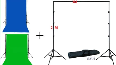 Cotton Chroma key Muslin Screen Backdrops material Double 2 Face Fabric backgougrou and backgouground stand