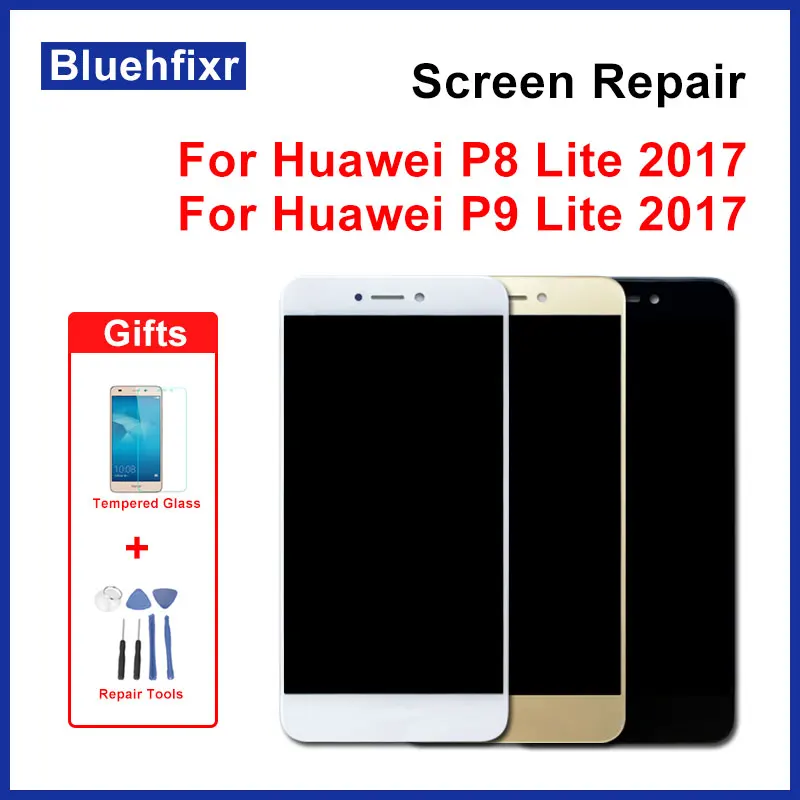 Экран качества AAA для Huawei P8 P9 Lite 2017 ЖК-дисплей сенсорный экран с рамкой фотография