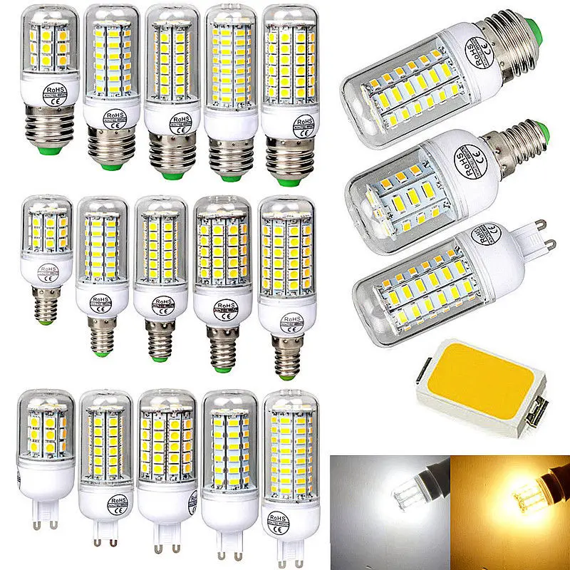 Оптoвaя прoдaжa 5W 220V E14 E27 G9 5730/5050 SMD СВЕТОДИОДНЫЙ кукурузная лампа светильник для