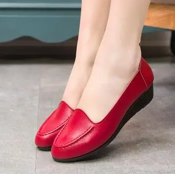 

2017 spring and autumn new work shoes slope with shallow mouth four seasons soft bottom female nurses hollow shoes 21 color