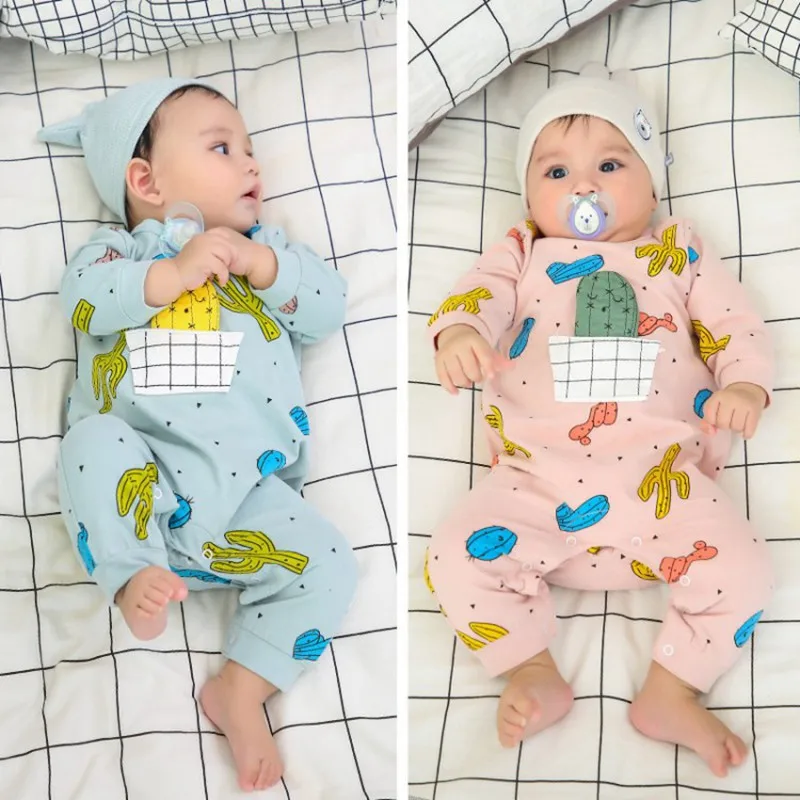 CROAL CHERIE Baby Clothing 2018 New Newborn jumpsuits Baby Boy Girl Romper Clothes Long Sleeve Infant Product Pink Sky Blue  (8)