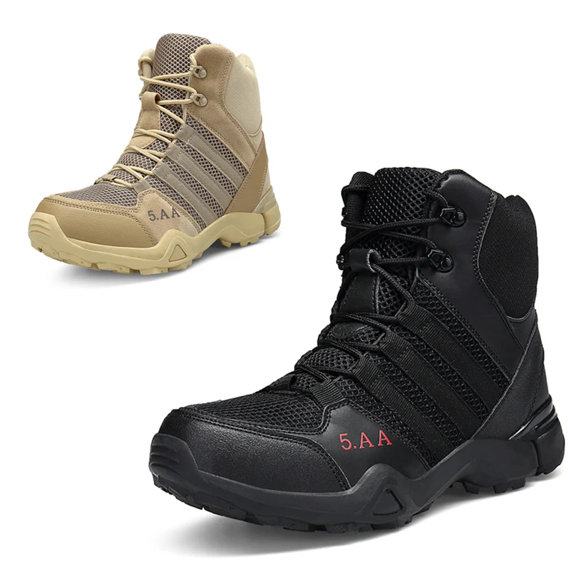 Men's 9 inch Big Size 6 13 Military Tactical Boots Full Grain Leather