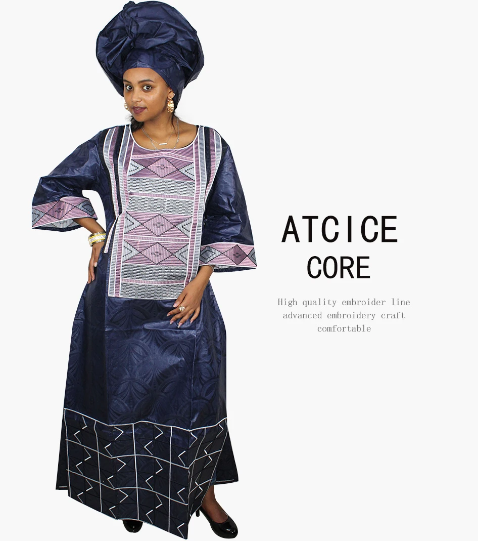 african outfits for ladies Free Shipping African Dresses For Women  Dashiki African Clothing New African Bazin Riche Embroidery Design Long Sleeve A061 african wear for ladies