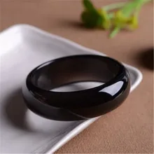 Из натуральной радуги свет черный обсидиан кристалл драгоценный камень женщина браслет внутренняя Диаметр 57 мм Прямая Исцеление