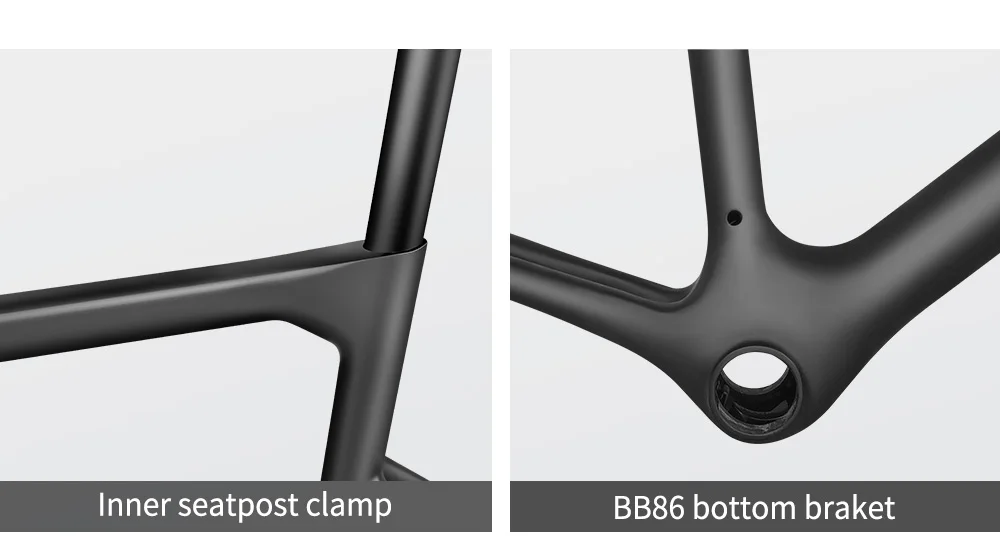 Best super light T1000 carbon road bike frame 766g Chinese high quality racing framest carbon fibre bicycle frame BB86 inner cable 11