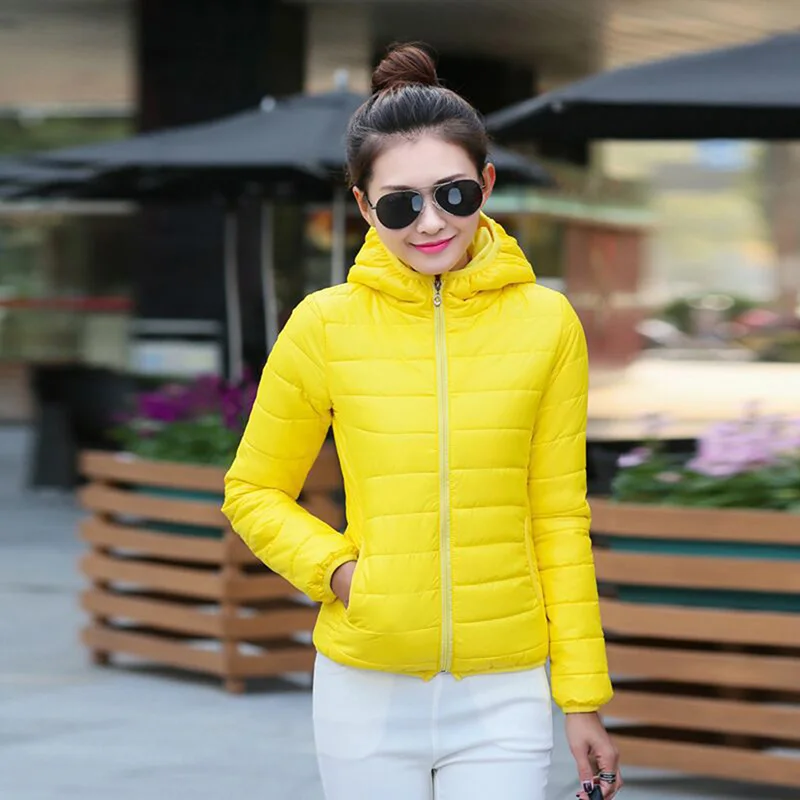 

Fashion Zipper Winter Coat Parkas Plus Size Hooded Cotton-Padded Winter Jacket Warm Slim Short Down Cotton Jacket