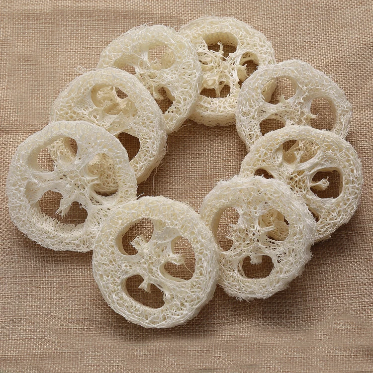 

Wholesale 100pcs Natural Loofah Luffa Loofa Slices handmade Loofah Soap Box Tray Tools Cleanner Sponge Facial soap holder