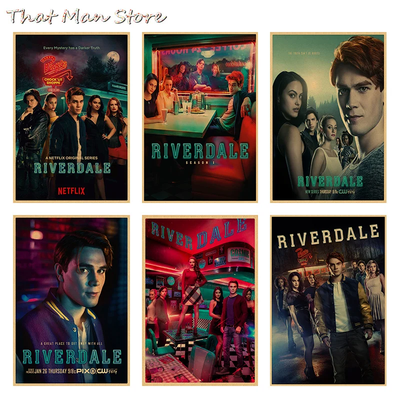 

TV Show Series Crime Suspense Riverdale retro Poster kraft paper print Painting For Home wall decorative painting poster 42*30cm