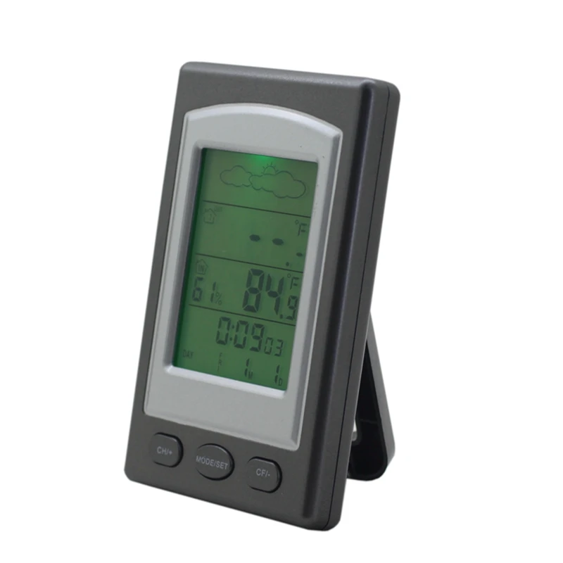 Беспроводная домашняя метеостанция, цифровой светодиодный термометр, гигрометр, барометр, будильник, датчик температуры